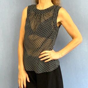 Franco Mirabelli sleeveless black top XS/S EUC